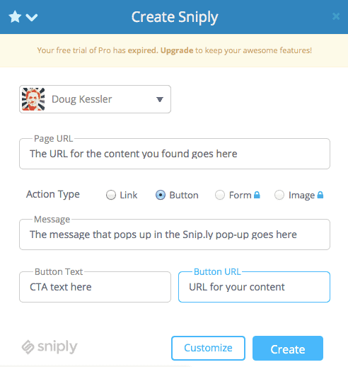 Sniply - URL shortener